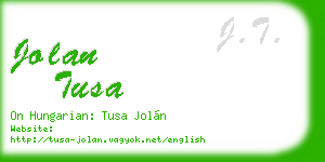 jolan tusa business card